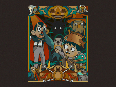 Over the Garden Wall (fan art) color daniel villanueva illustration over the garden wall