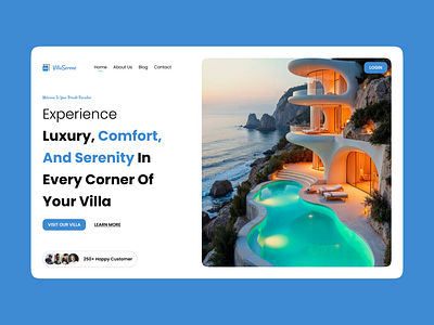 VillaSerene - Landing Page dribbble luxeryvilla productdesign uiux userinterface webdesign