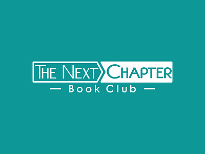 The Next Chapter Logo book club branding creative custom design green logo wordmark