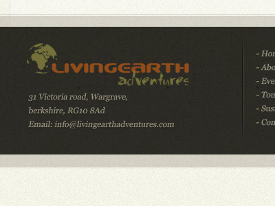 LivingEarth beige brown cream earth green logo orange