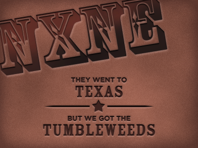 NXNE brown embossed leather sxsw