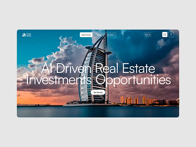 Dubai Realty Conceptual Website Design ai ai driven analytics artificial intelligence blockchain blockchain technology capital concept conceptual design innovative investment platform investments modern platform property property analytics real estate smart ui ux web design