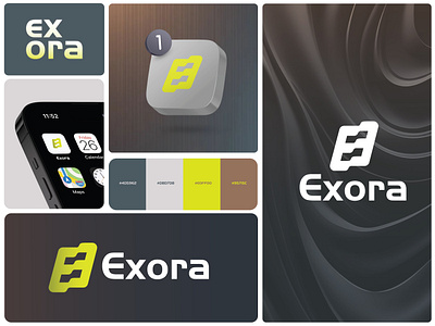 Exora logo, Brand identity app icone badge badge logo blackchin logo branding creative crypto logo design gradiant graphic design icone identity illustration logo modern startup logo unique