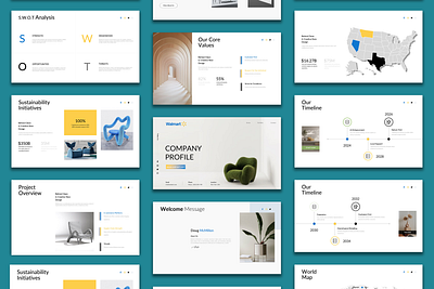 Walmart Company Profile Design adobe photoshop company profile company profile design company profile template creative presentation design graphic design minimal design minimalist pitch deck pitch deck design powerpoint presentation powerpoint template ppt presentation design presentation template template walmart walmart company profile walmart design