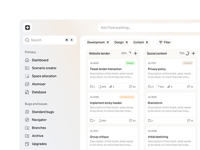 Kanban dashboard UI ai bold chatgpt dashboard jira kanban linear ui website