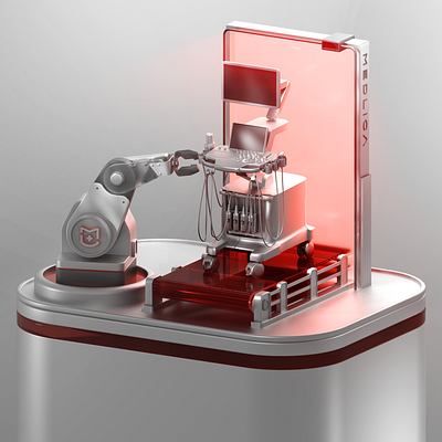 MEDICAL EQUIPMENT / Service 3d illustration product render