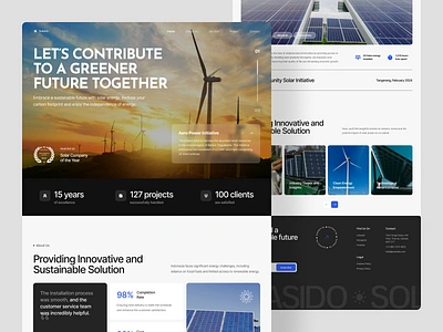 Solasido - Solar Panel Landing Page ecofriendly ecopower landing page renewable renewable energy renewable energy website solar energy solar energy website solar panel solar panel website sun sustainable technology wind energy windmill