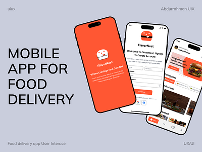FlavorNest app appdesign graphic design ui uiux userinterface
