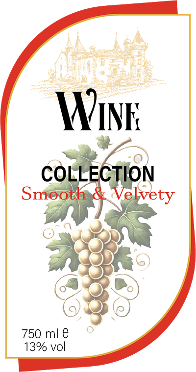 Wine label graphic design