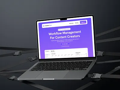 CreatorFlow Saas Website Design creative website creator landing page minimal project saas ui design unique web design website