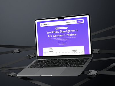 CreatorFlow Saas Website Design creative website creator landing page minimal project saas ui design unique web design website