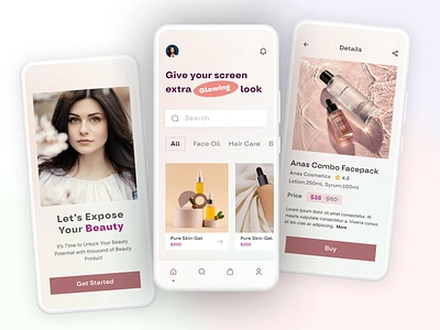 Beauty App UIUX Design Concept aamamun appdevelopment beautyapp branding design designinspiration figmadesign freelancedesigner fresh design graphic design mobile app design mobile app ui mobile ui mobileappdesign ui uiuxdesign userexperience