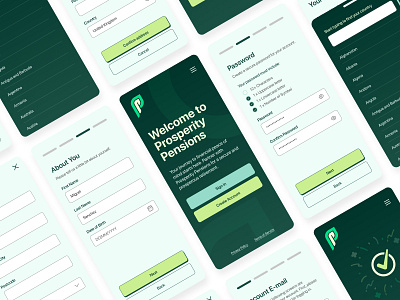 Pension Provider UI mobile app pension pension provider ui ui design ux design web design