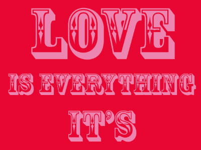 ...cracked up to be pink poster print red typography