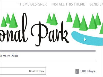 National Park blue green grey liza pro navigation theme tumblr typography