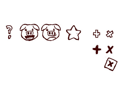 Icons illustration the money pig