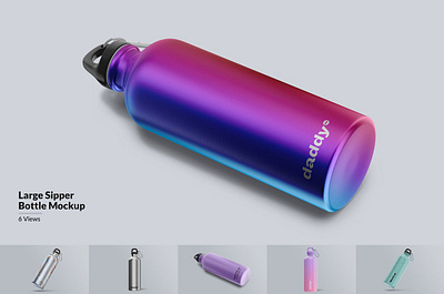 Sports Aluminium Bottle Mockup aluminium bottle mockup bottle mockup packaging design packaging mockup psd mockup sports aluminium bottle mockup sports mockup water bottle water bottle mockup