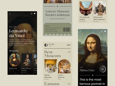 Art Gallery UI art art gallery app artapp artist artmuseum artworld collection design gallery interface museum paint ui