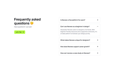 FAQ 🤔 faq landing page ui ux ux design