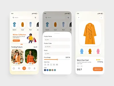 Fashion E-Commerce App add cart add to cart app app design e commerce e commerce app design e commerce filter mobile e commerce mobile app fashion e commerce app filter app design mobile app mobile app filter mobile interface design mobile pop up mobile ui ui uiux