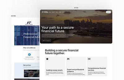 Website Transformation for Financial Insurance Company branding redesign ui user interface wordpress