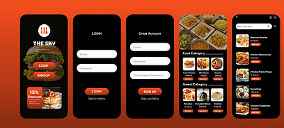 Restaurant Order phone app design burger order pizza product rasturent ui ux