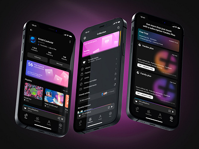 IOS mobile app - redesign Yandex Music concept interface ios mobile mobile app music streaming ui ux uxui