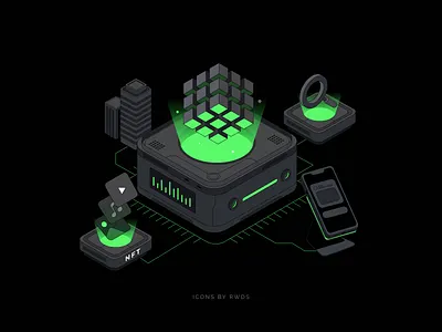 Icons analysis crypto data icon illustration isometric web icon web3