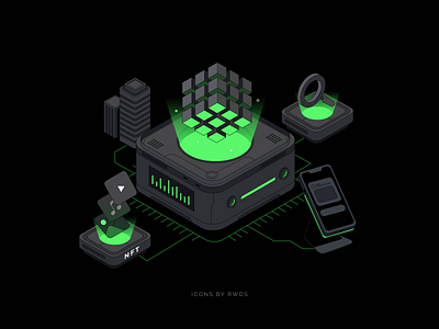 Icons analysis crypto data icon illustration isometric web icon web3