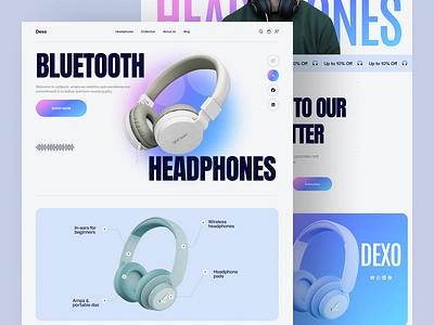 Headphone Shop Landing Page Design ecommerce landing ecommerce landing page ecommerce store ecommerce store design ecommerce website ecommerce website design headphone shop landing page headphone shop website headphone shop website design landing page landing page design online store shopify shopify ui shopify website ui ui design webdesign website design