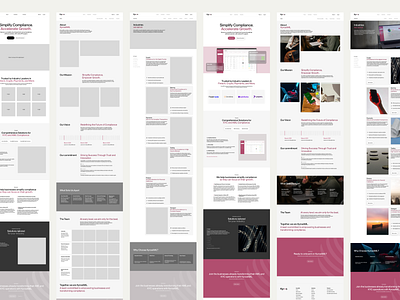 Wireframe / High Fidelity Design design desktop grid high fidelity homepage minimalist services structure ui webdesign website wireframe