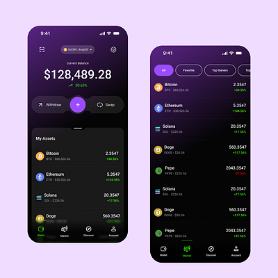 Crypto Wallet (Web3) bitcoin website coin app crypto ui crypto wallet ui uiux web3