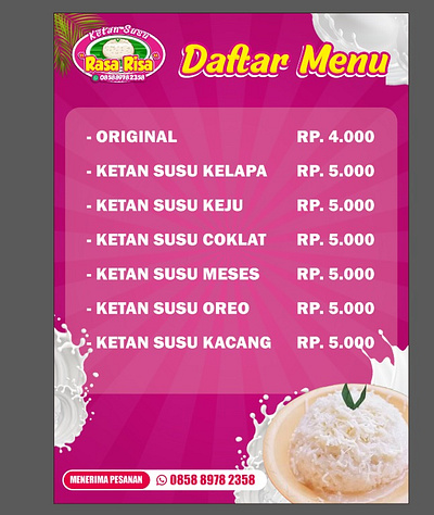 Daftar Menu Makanan 3d animation branding graphic design logo motion graphics ui