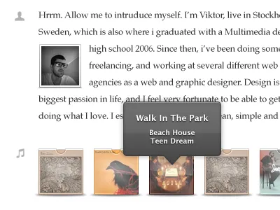 Portfolio bubble cd cover icons text thumbnail white