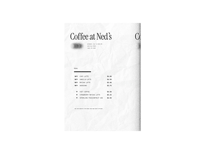 Pop-Up Coffee Menu Design