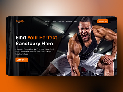 Fitness Website Hero Desing branding design framer ui ui ux web desing webflow