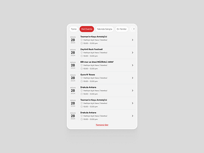 Event List Component for New PASSO Web design event figma list tab ui ux web design