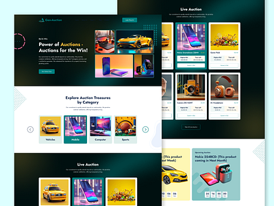 Auction Website UI Design business cms design graphic design ui ux website