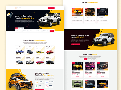 Car Listing & Directory Website UI Design business cms design directory graphic design ui ux website