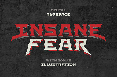 Insane Fear Font 3d abc alphabet branding decorative design font graphic design illustration lettering logo modern style text type typeface typography ui vector vintage