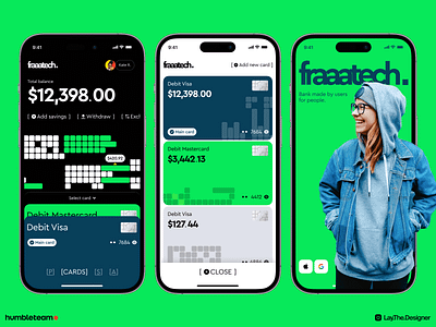 Fraaatech - Online Banking App Concept bank banking cards chart credit card finance financial fintech interface investment loan mobile app money mvp online banking stats transfer ui ux. wallet