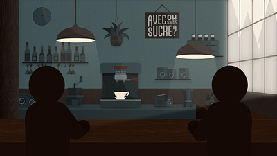 WAITING SCREEN - Talkshow after effect café coffee graphic design illustrator live motion graphics talkshow waiting screen écran dattente