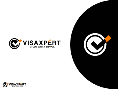 Visa Xpert Logo Design branding design graphic design illustration letter logo logo logo design logo designer minimal logo text logo visa logo visaxpert logo