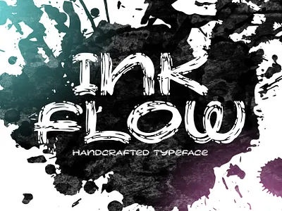 Ink Flow handcrafted brush font alphabet branding calligraphy design font graphic design illustration lettering logo type typeface typography