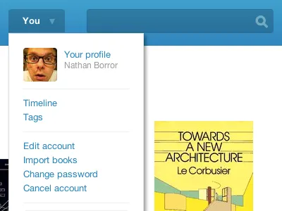 No need for a search button navigation readernaut search