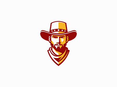 Bold Cowboy Logo branding cattle character cowboy design emblem face hat identity illustration logo man mark outdoor portrait ranch symbol vector vintage western