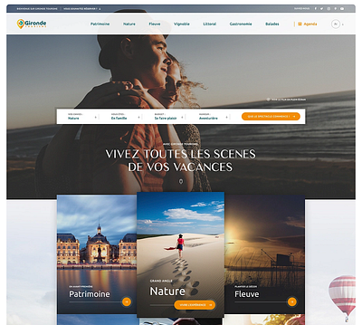 Gironde Tourisme digital ui webdesign