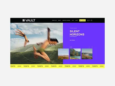 Vault art branding gallery interactions modern portfolio typography ui ux web