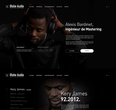 Globe Audio digital ui webdesign