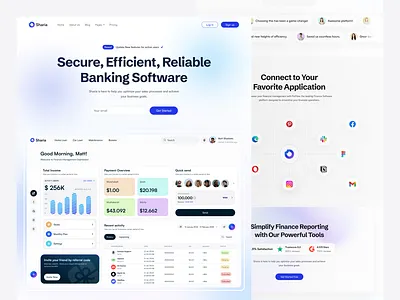 Sharia - Banking Landing Page bank banking banking software banking website branding card credit crypto finance financial fintech landing page saas saas website wallet web web design website